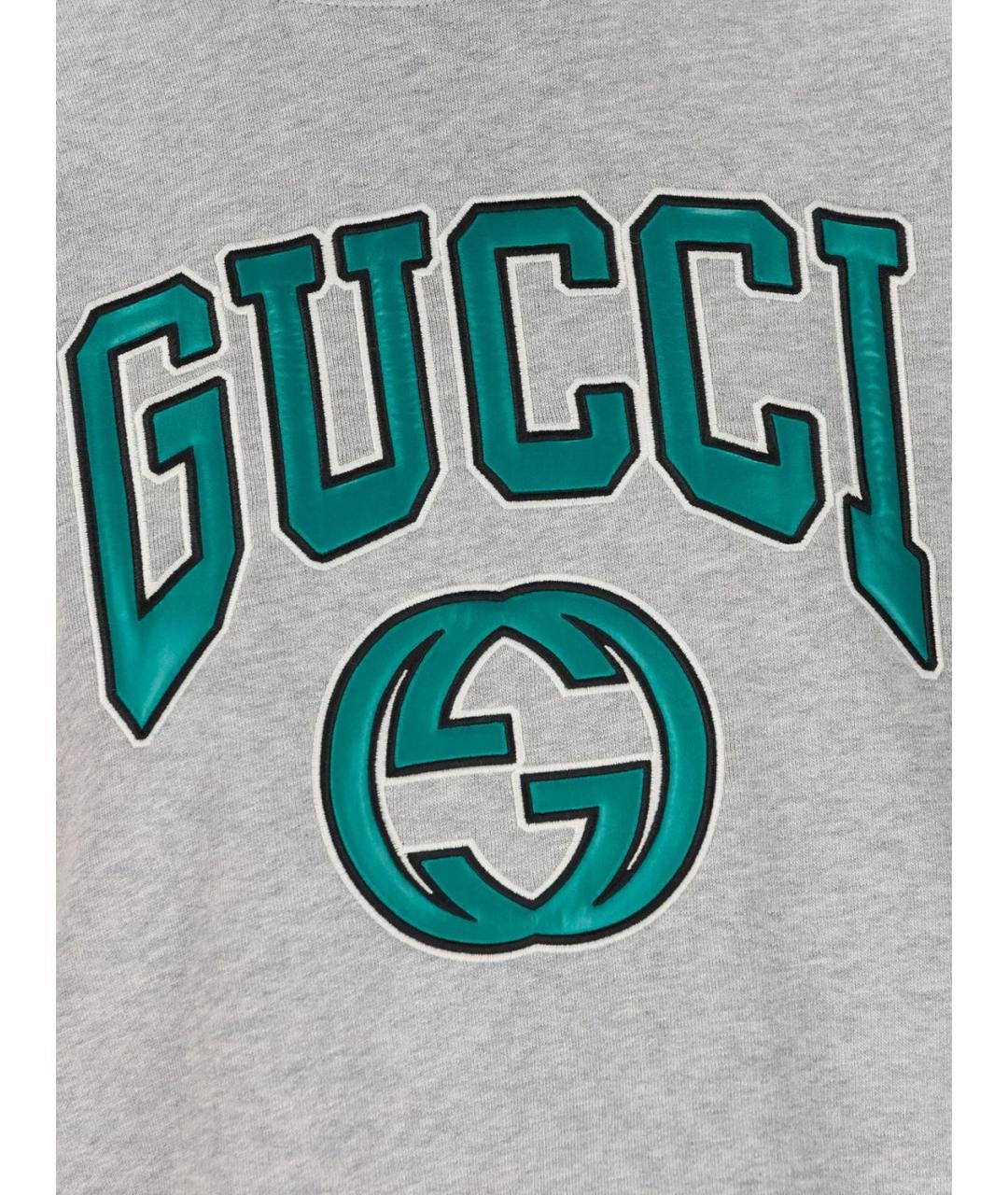 GUCCI Серый хлопковый джемпер / свитер, фото 3