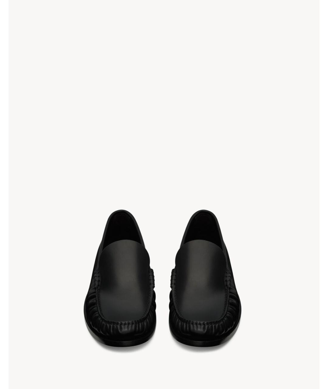 SAINT LAURENT Черные кожаные лоферы, фото 2