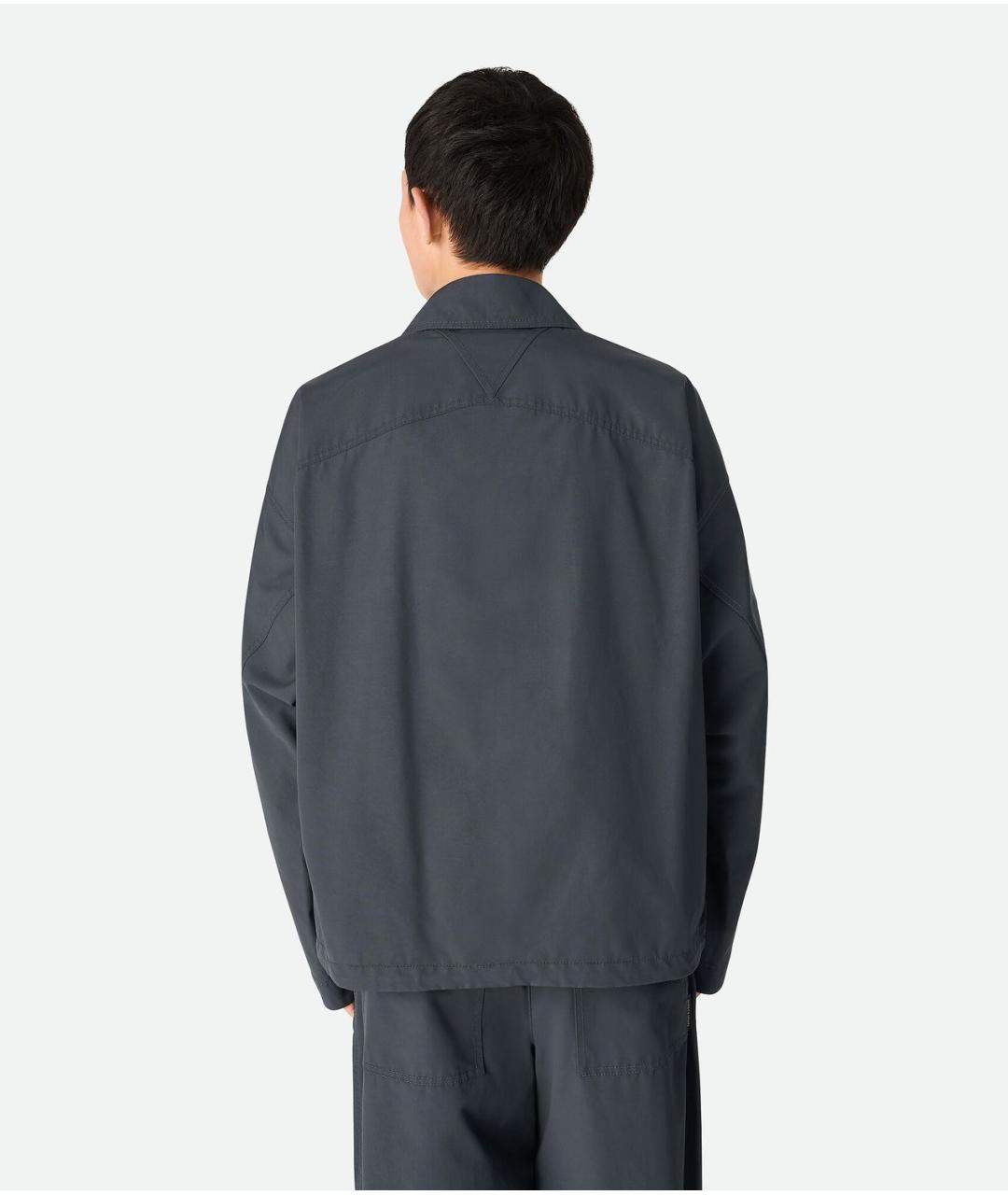 BOTTEGA VENETA Антрацитовая хлопковая куртка, фото 4