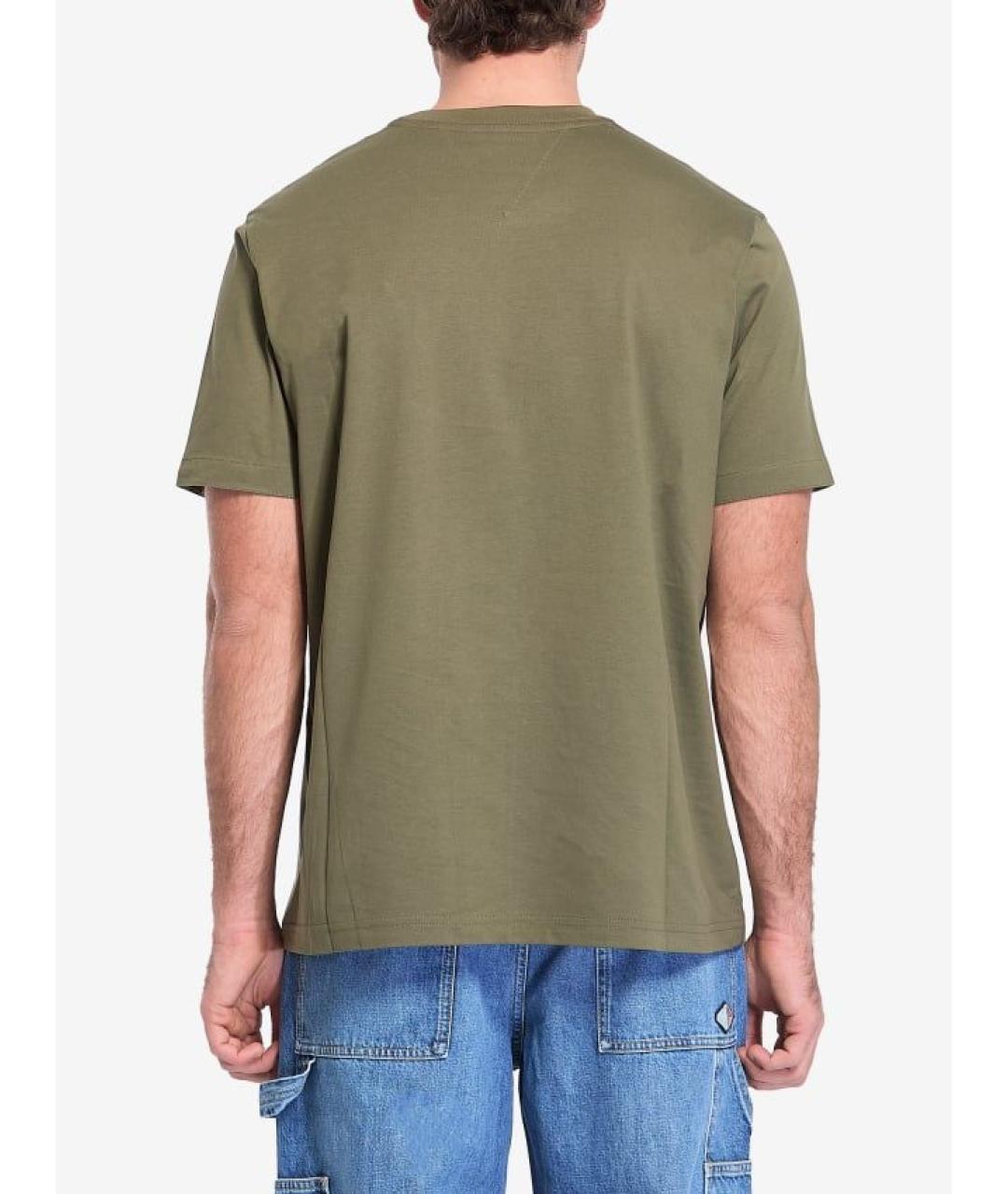 BOTTEGA VENETA Зеленая хлопковая футболка, фото 3