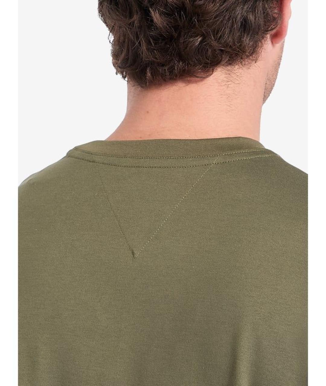 BOTTEGA VENETA Зеленая хлопковая футболка, фото 4