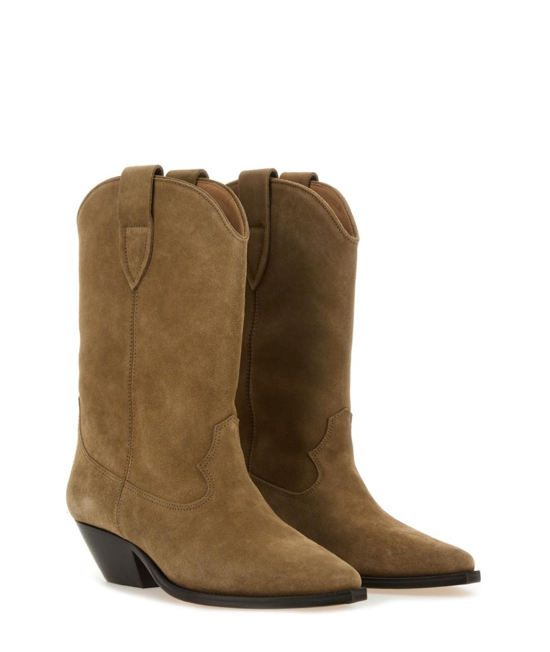 ISABEL MARANT Серые кожаные сапоги, фото 2