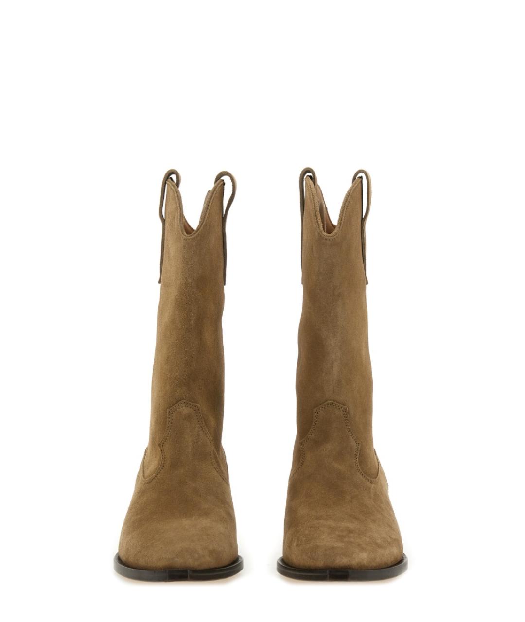 ISABEL MARANT Серые кожаные сапоги, фото 4