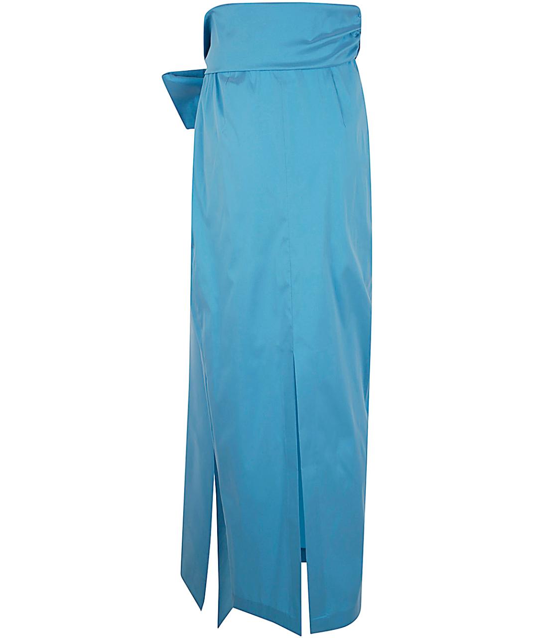 BERNADETTE Синяя полиэстеровая юбка миди, фото 2