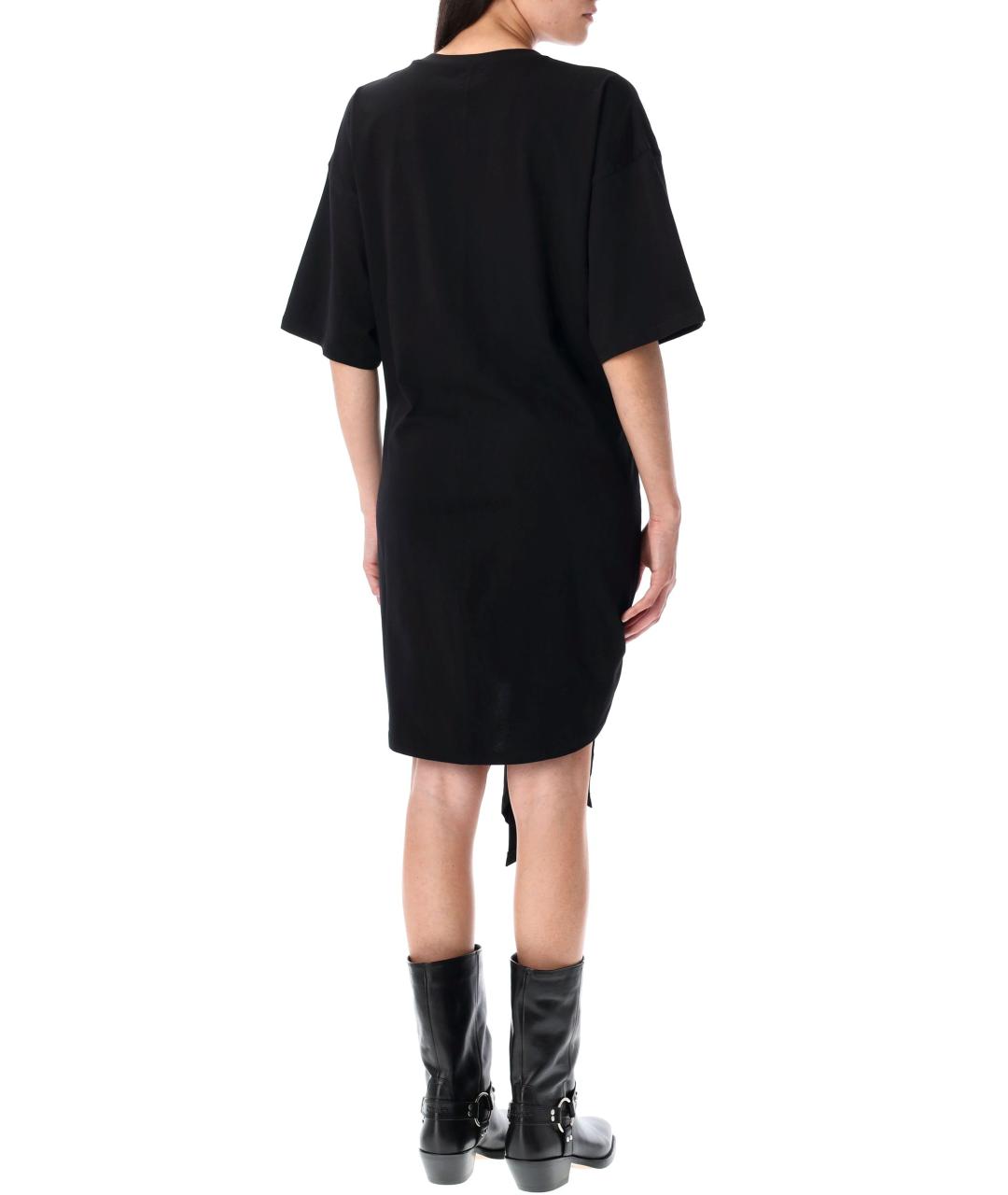 DIESEL Черное хлопковое повседневное платье, фото 3
