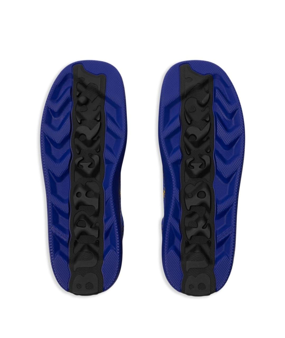 BURBERRY Синие синтетические низкие кроссовки / кеды, фото 4