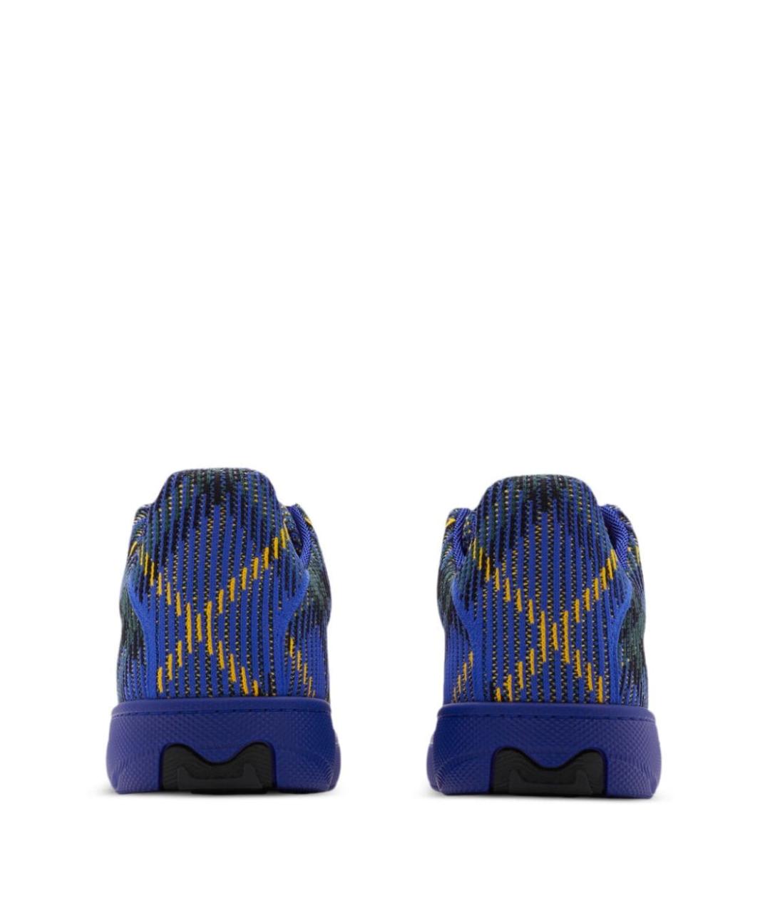 BURBERRY Синие синтетические низкие кроссовки / кеды, фото 3