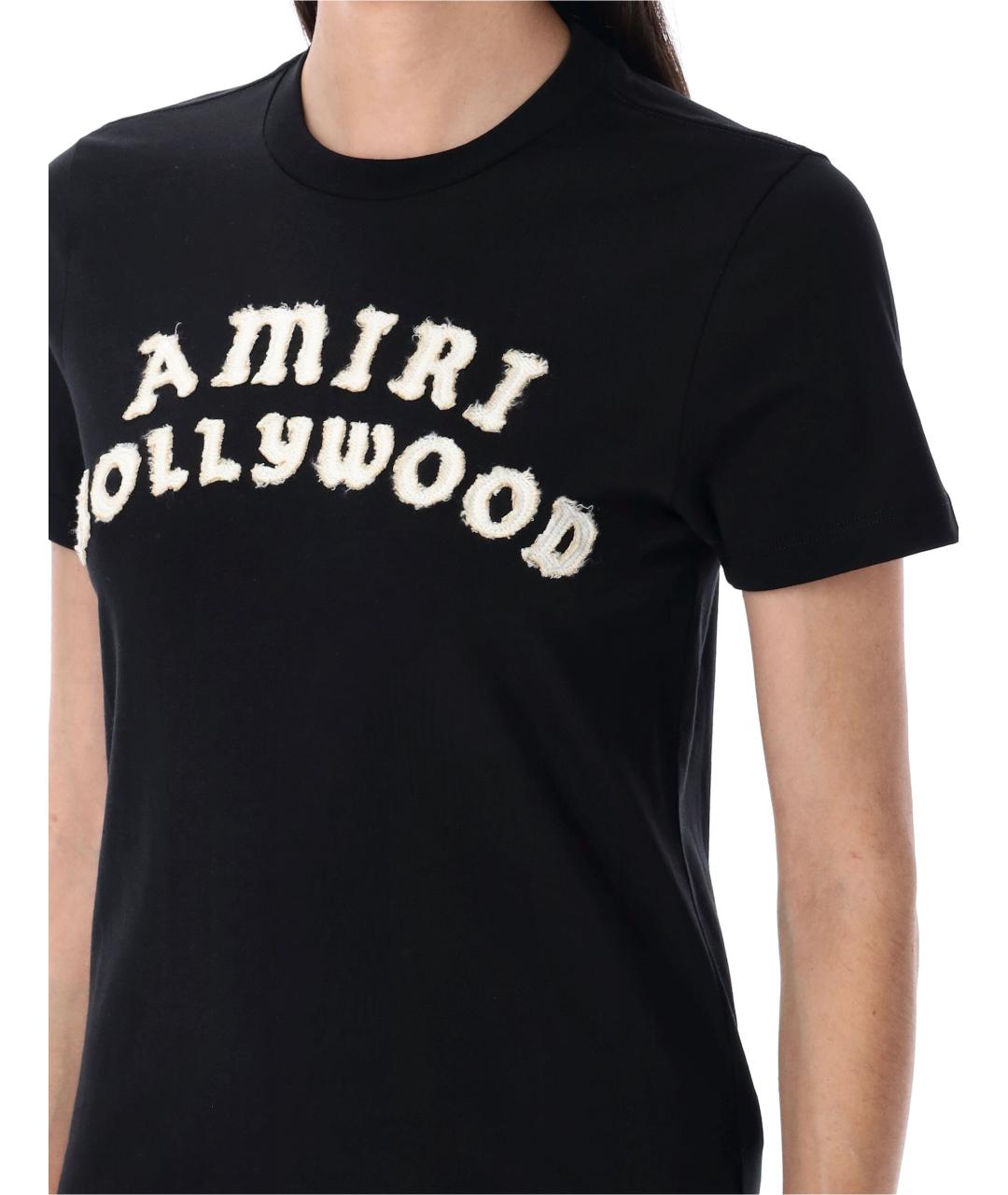 AMIRI Черная хлопковая футболка, фото 4