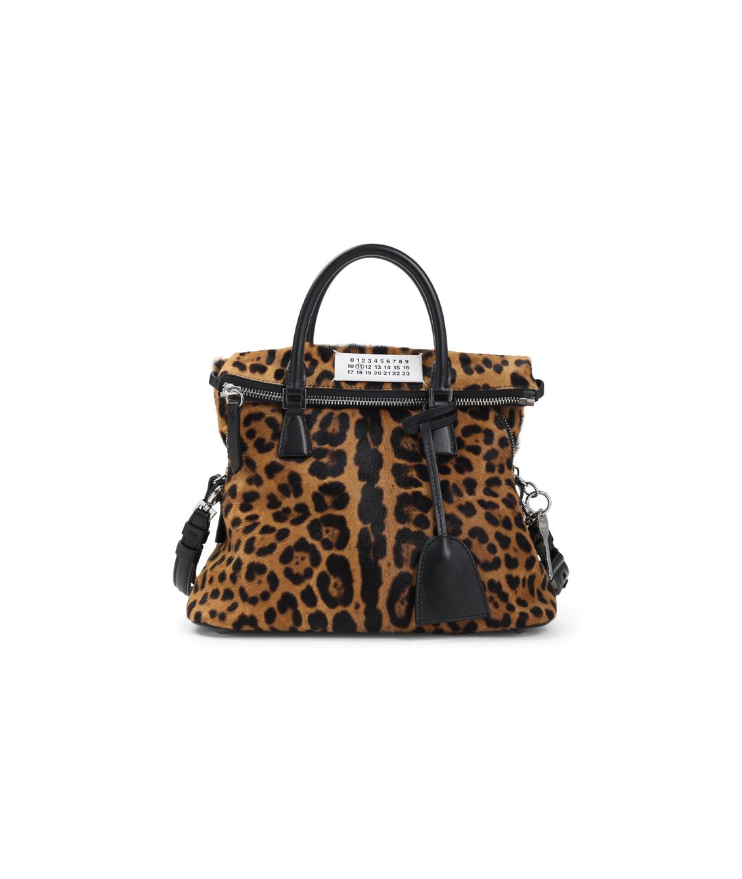 MAISON MARGIELA Коричневая кожаная сумка с короткими ручками, фото 1