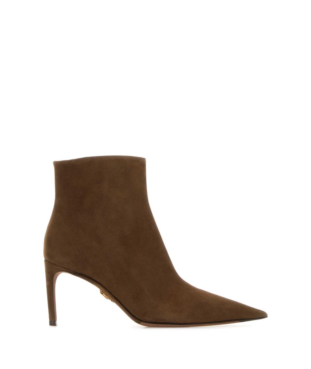 DOLCE&GABBANA Коричневые замшевые ботильоны, фото 1