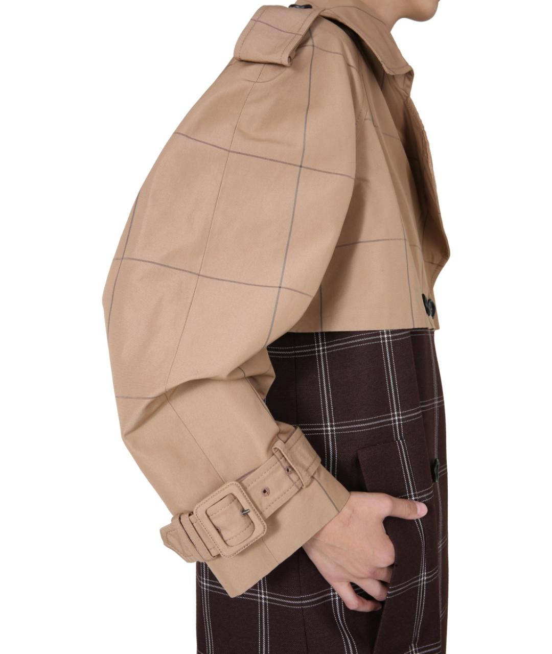 MARNI Коричневый хлопковый тренч/плащ, фото 5