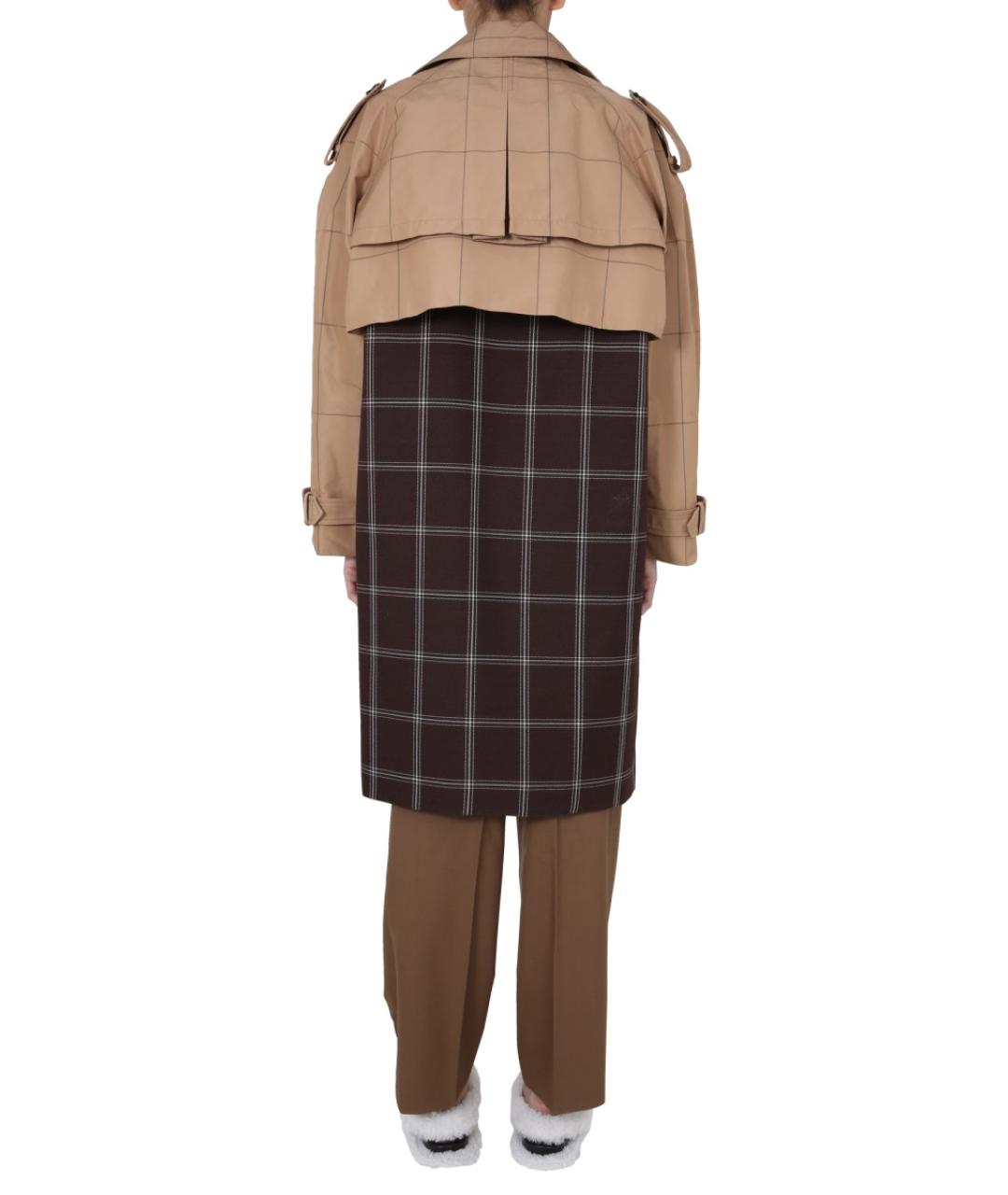 MARNI Коричневый хлопковый тренч/плащ, фото 4