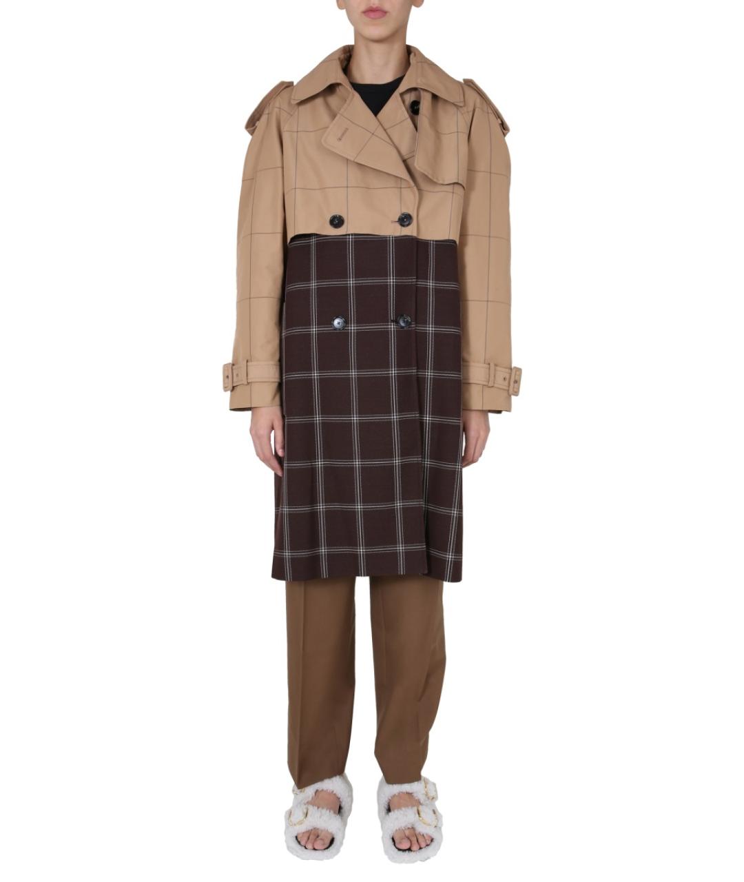 MARNI Коричневый хлопковый тренч/плащ, фото 2