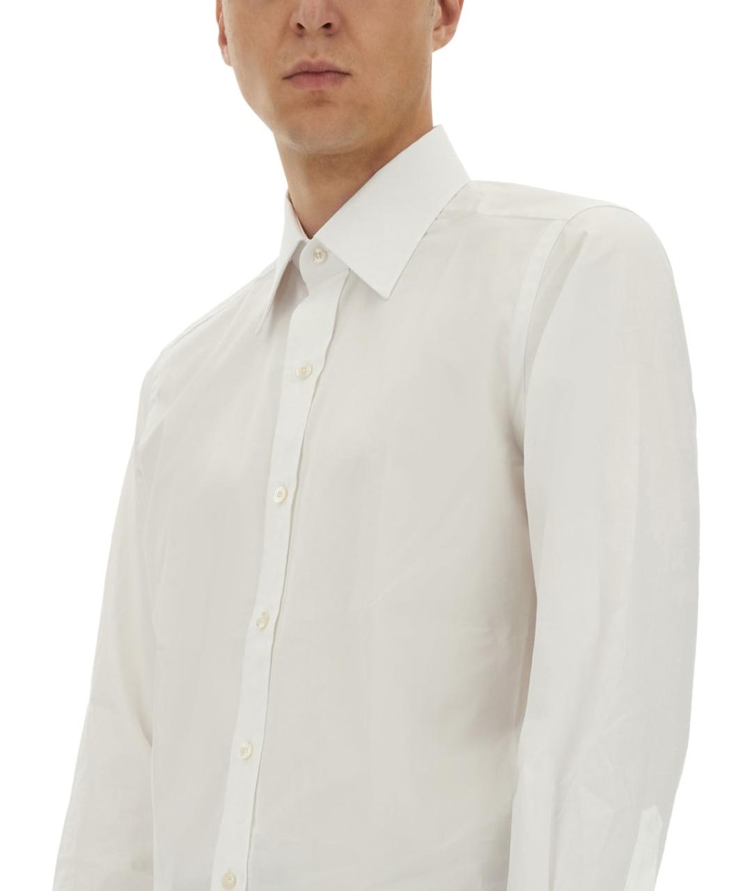 TOM FORD Белая хлопковая кэжуал рубашка, фото 3