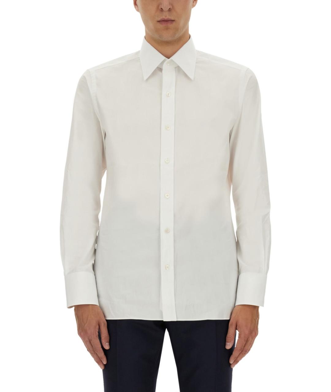 TOM FORD Белая хлопковая кэжуал рубашка, фото 2