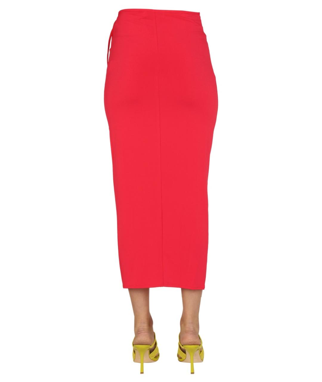 SELF-PORTRAIT Фуксия хлопковая юбка миди, фото 4