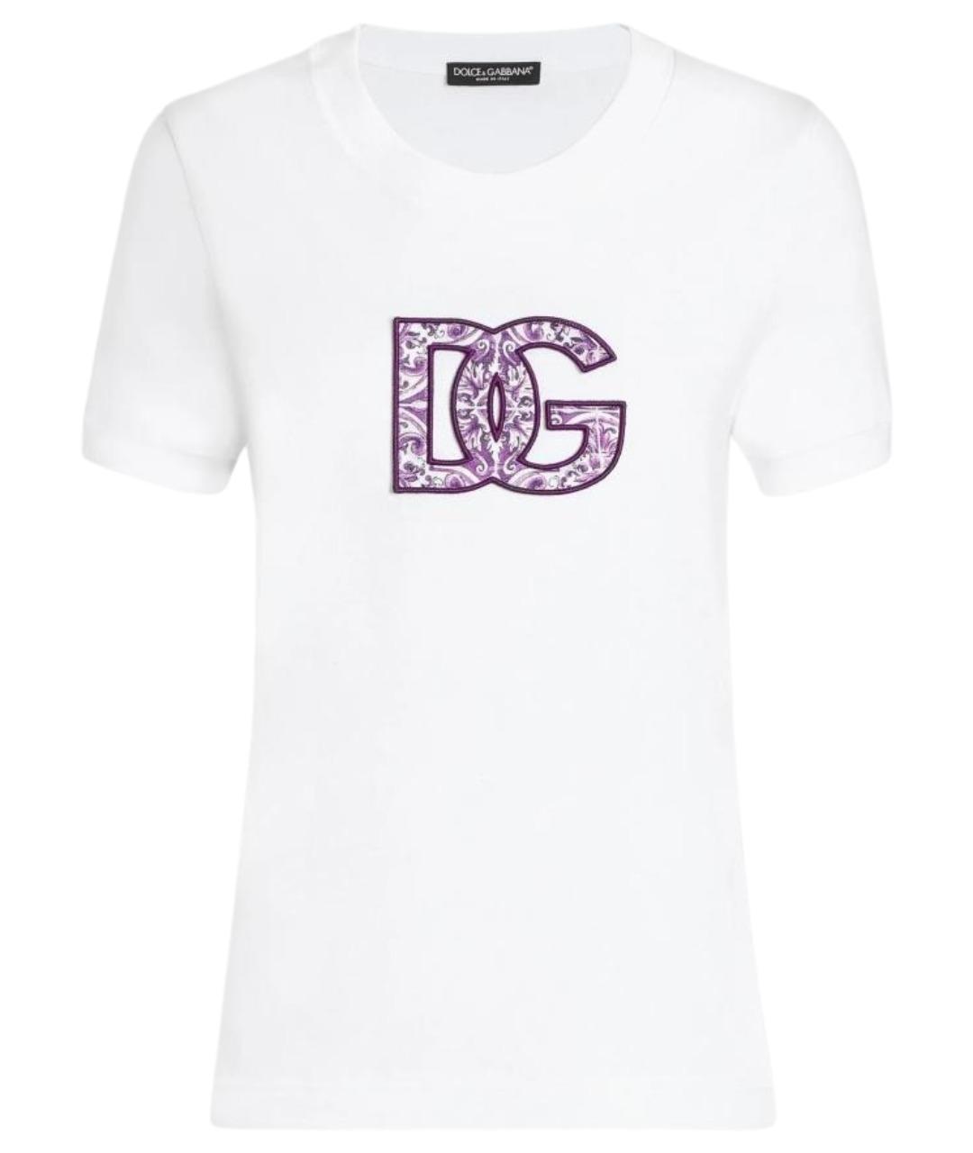DOLCE&GABBANA Белая хлопковая футболка, фото 1