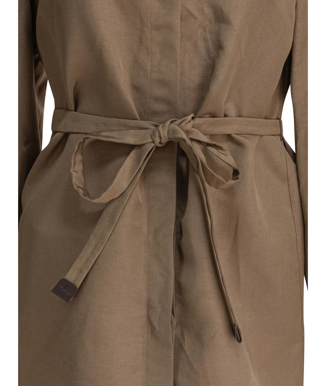 MAX MARA Бежевая льняная рубашка, фото 3