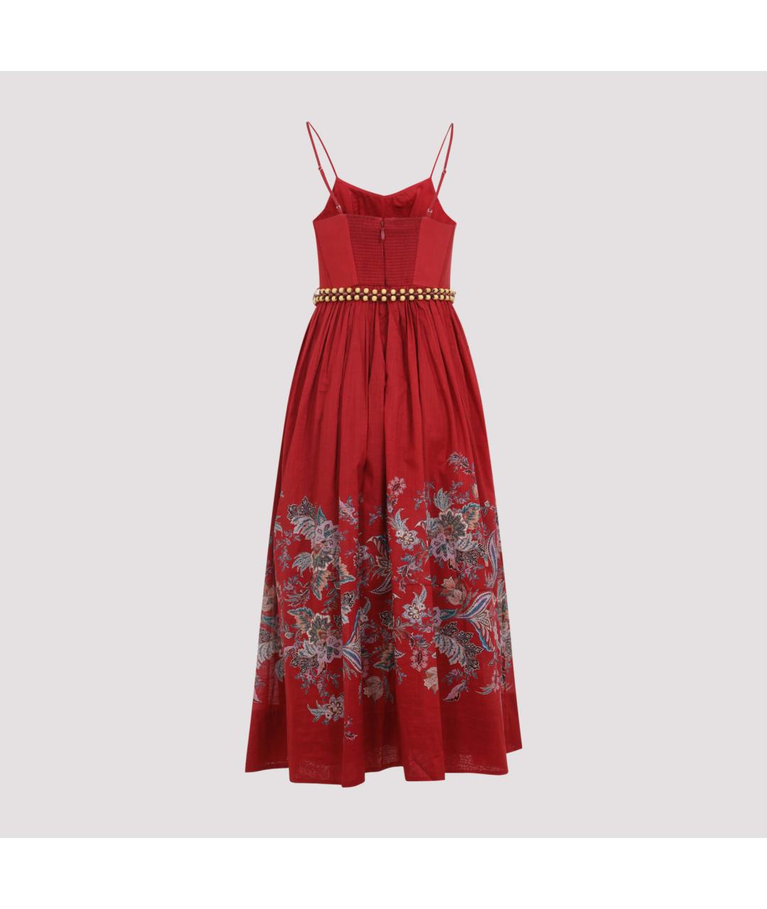 ZIMMERMANN Красное хлопковое повседневное платье, фото 3