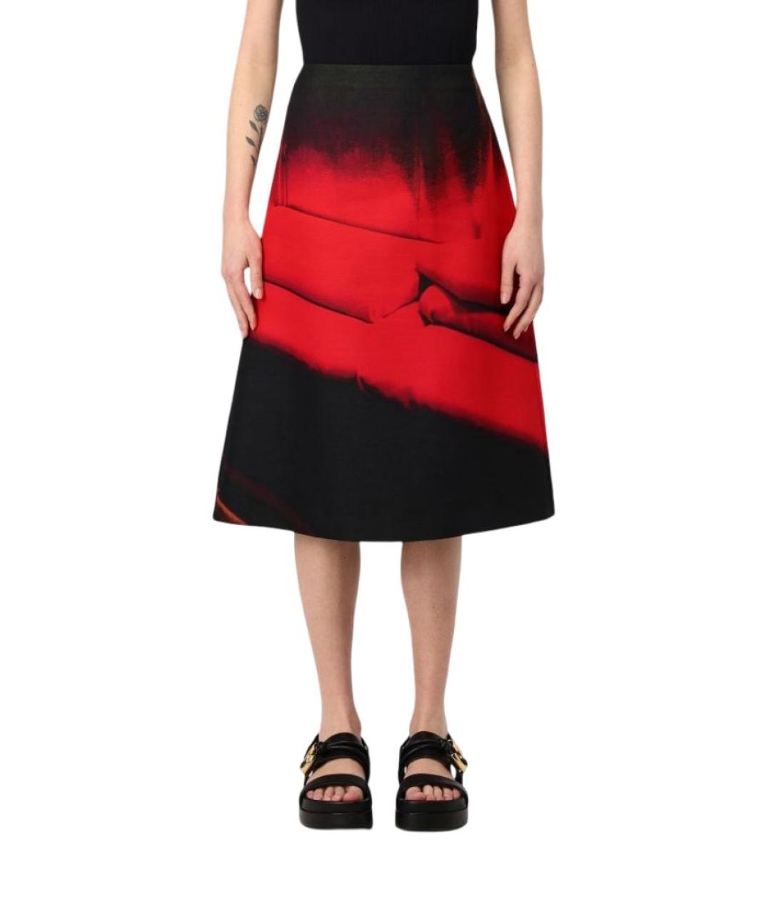 JIL SANDER Мульти хлопковая юбка миди, фото 5