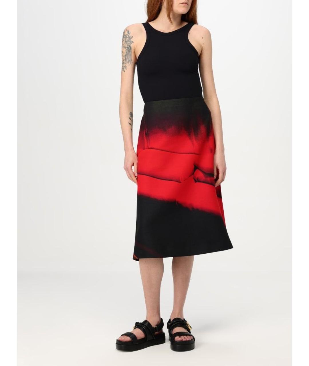 JIL SANDER Мульти хлопковая юбка миди, фото 2