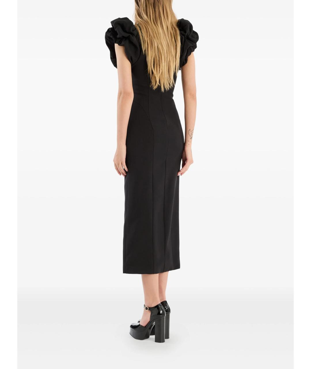 ROTATE Черное полиэстеровое вечернее платье, фото 3