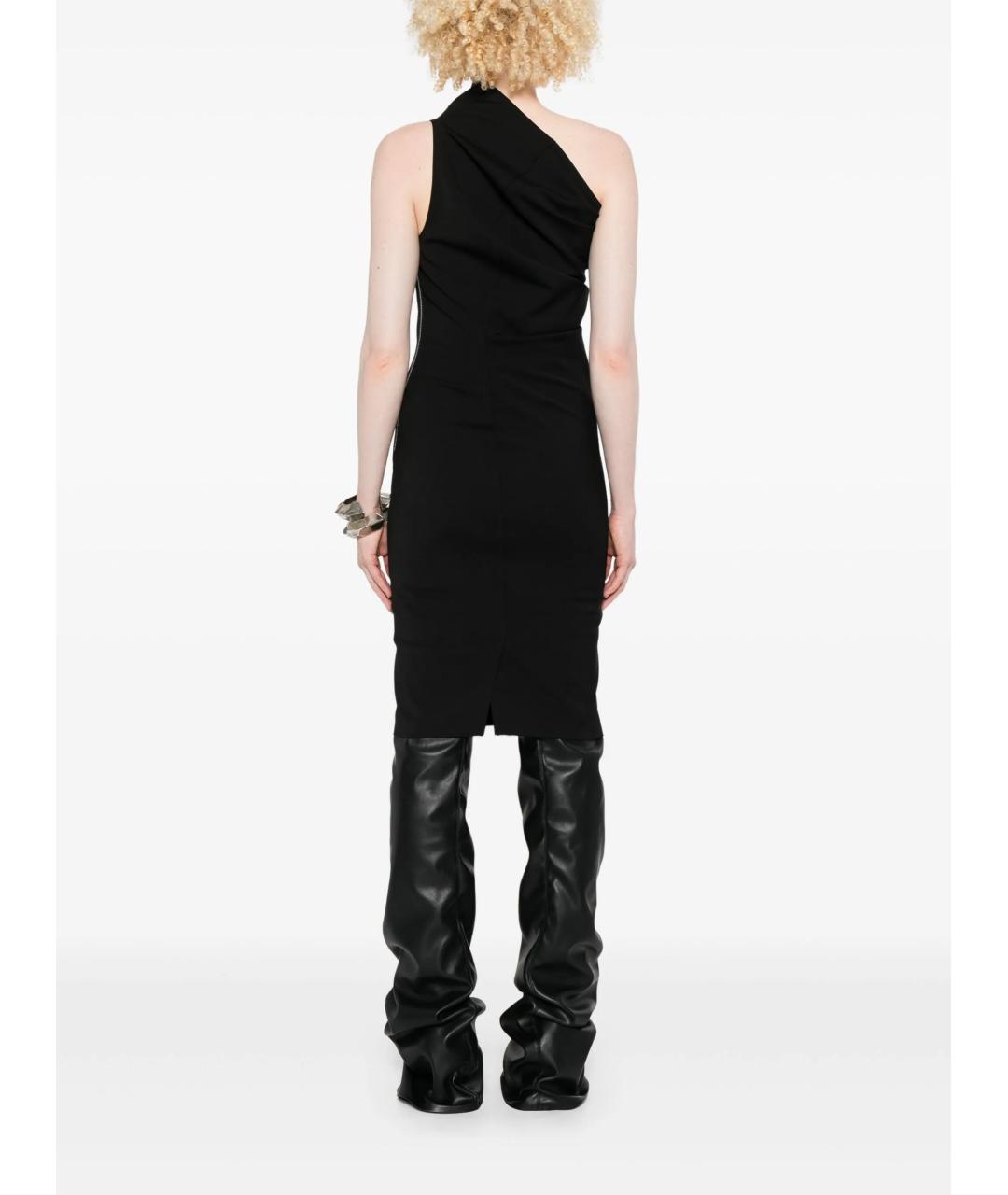 RICK OWENS Черное шерстяное повседневное платье, фото 4
