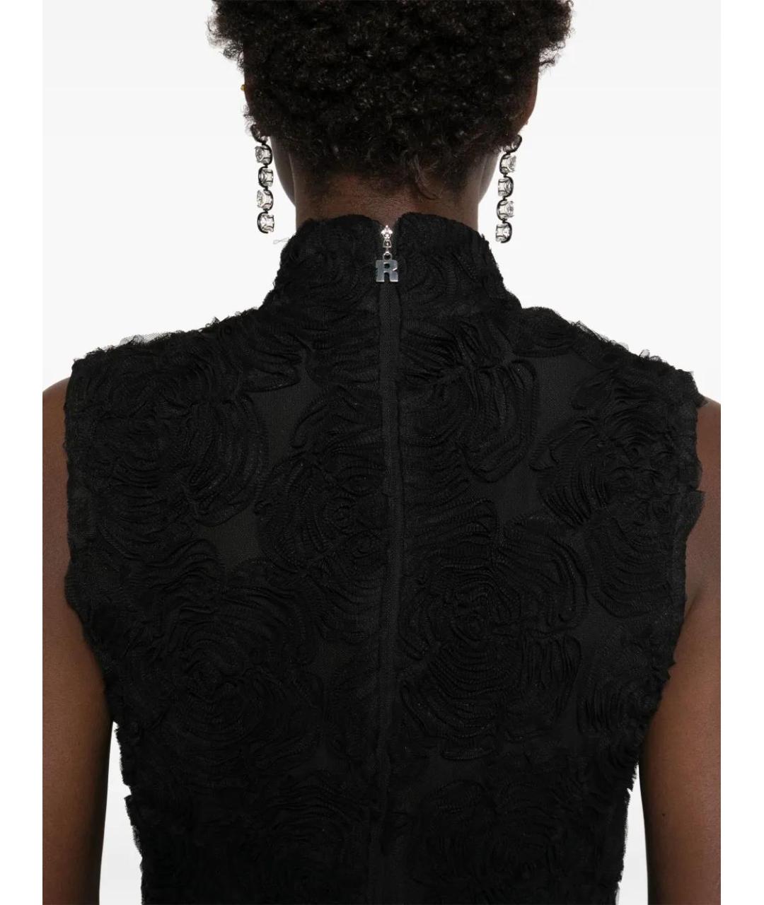 ROTATE Черное полиэстеровое вечернее платье, фото 5