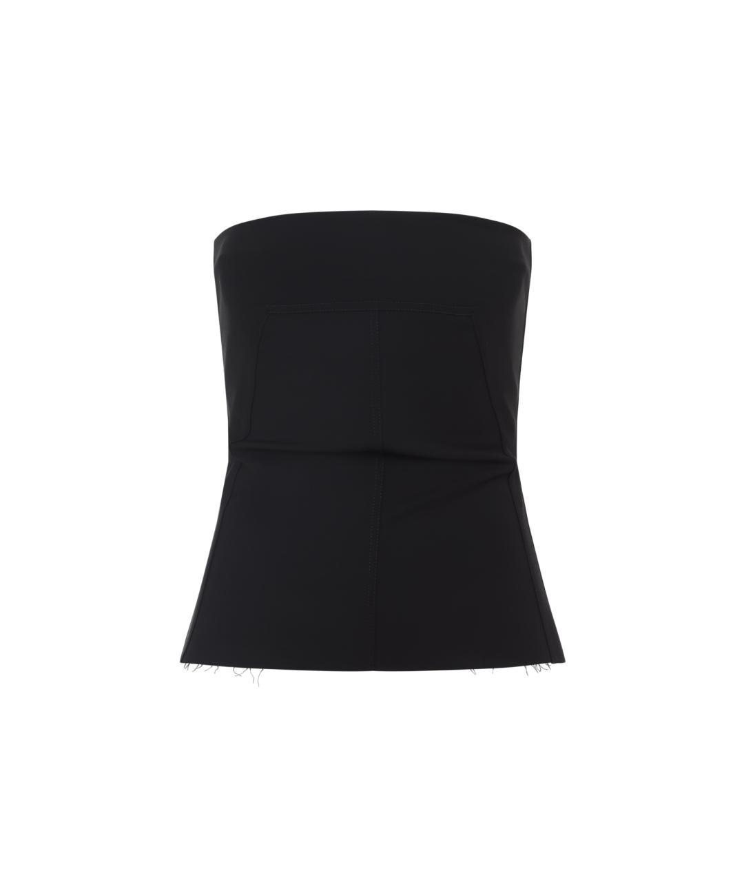 RICK OWENS Черная шерстяная майка, фото 1