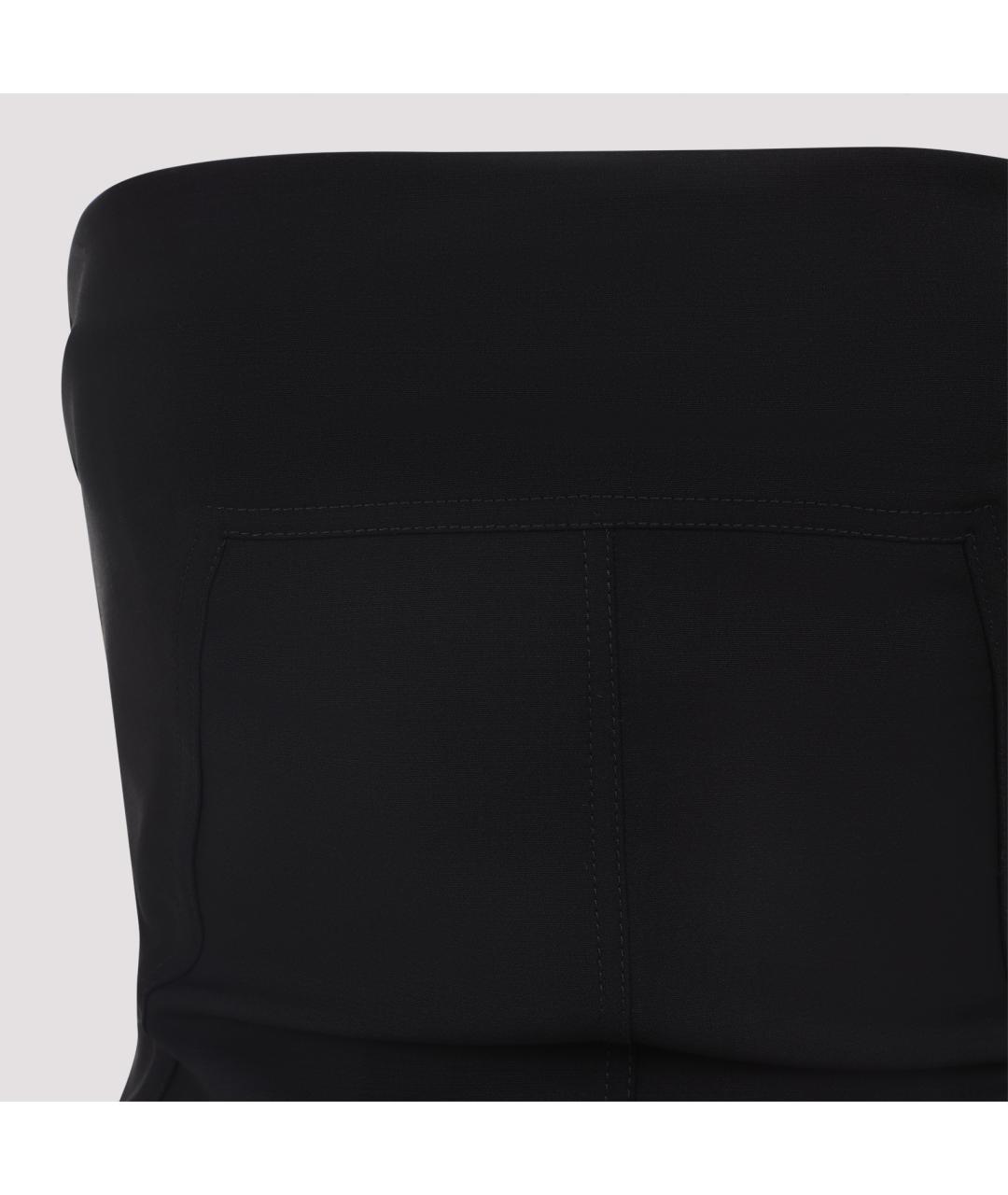 RICK OWENS Черная шерстяная майка, фото 4