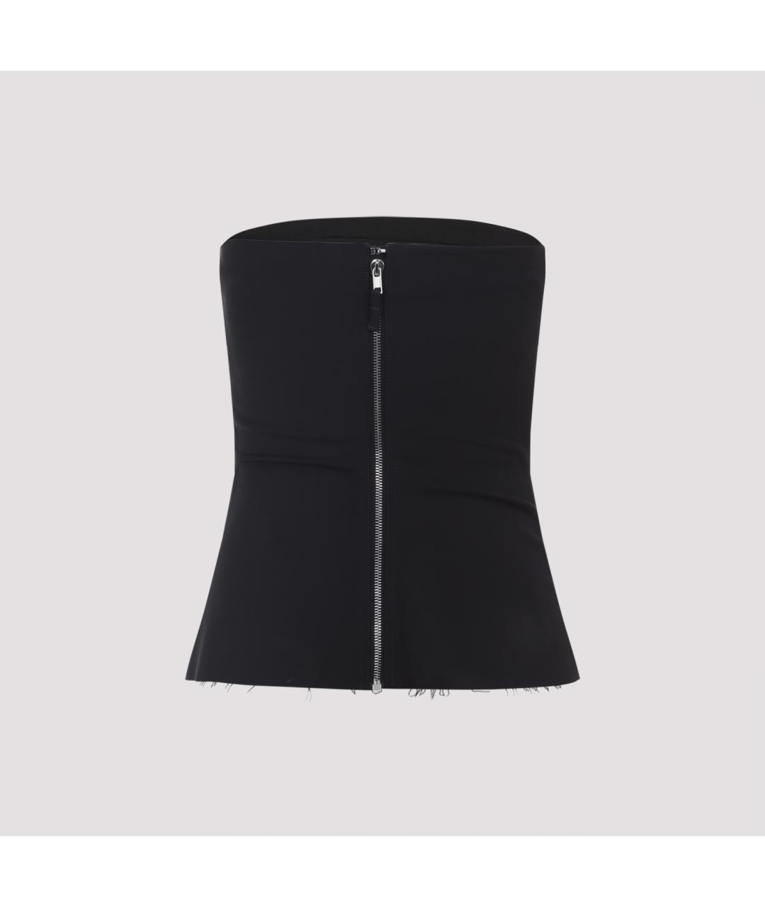 RICK OWENS Черная шерстяная майка, фото 3