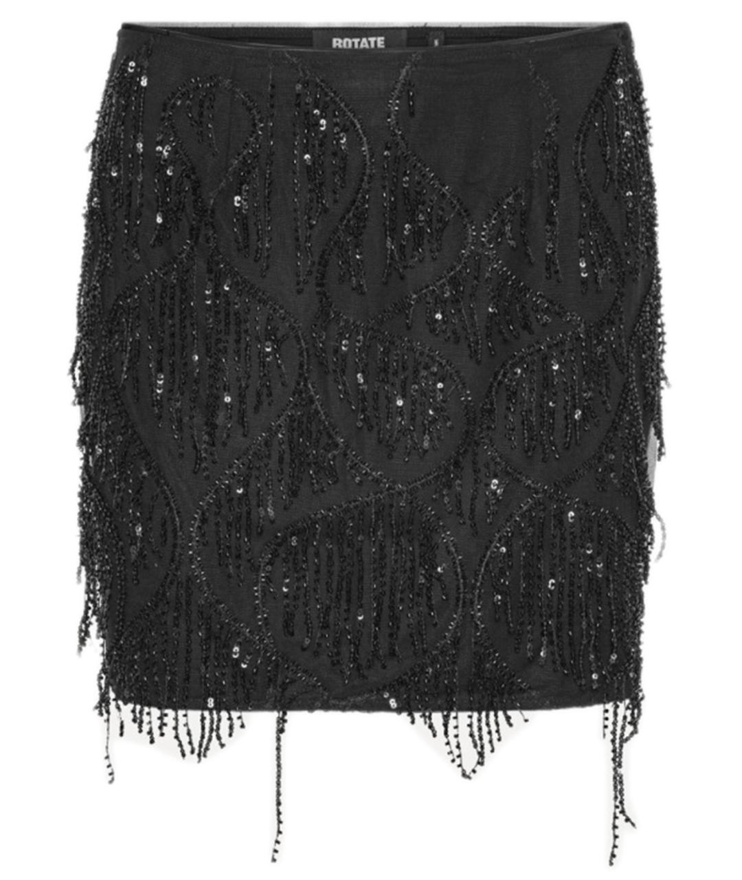 ROTATE Черная полиэстеровая юбка мини, фото 1
