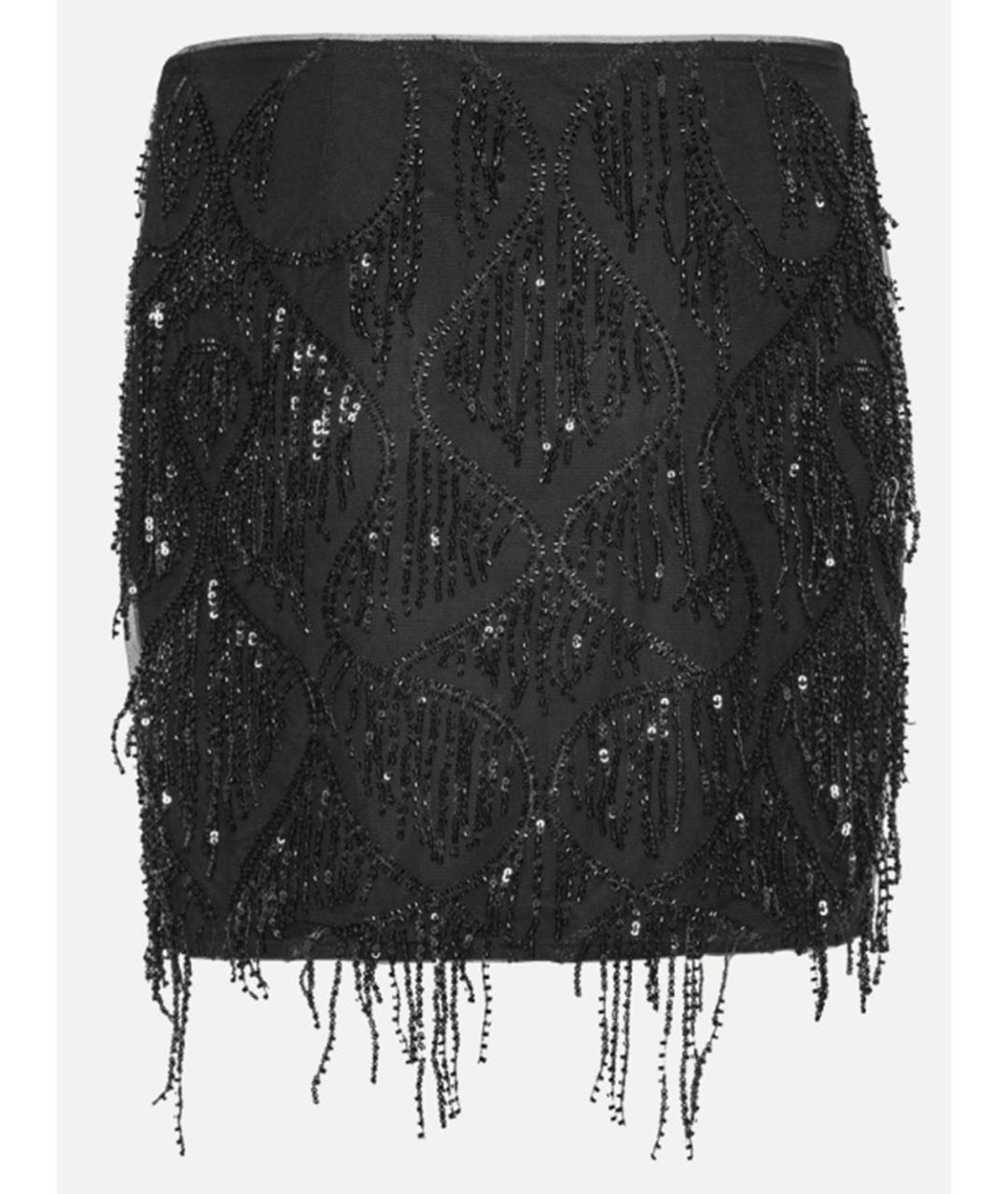 ROTATE Черная полиэстеровая юбка мини, фото 2