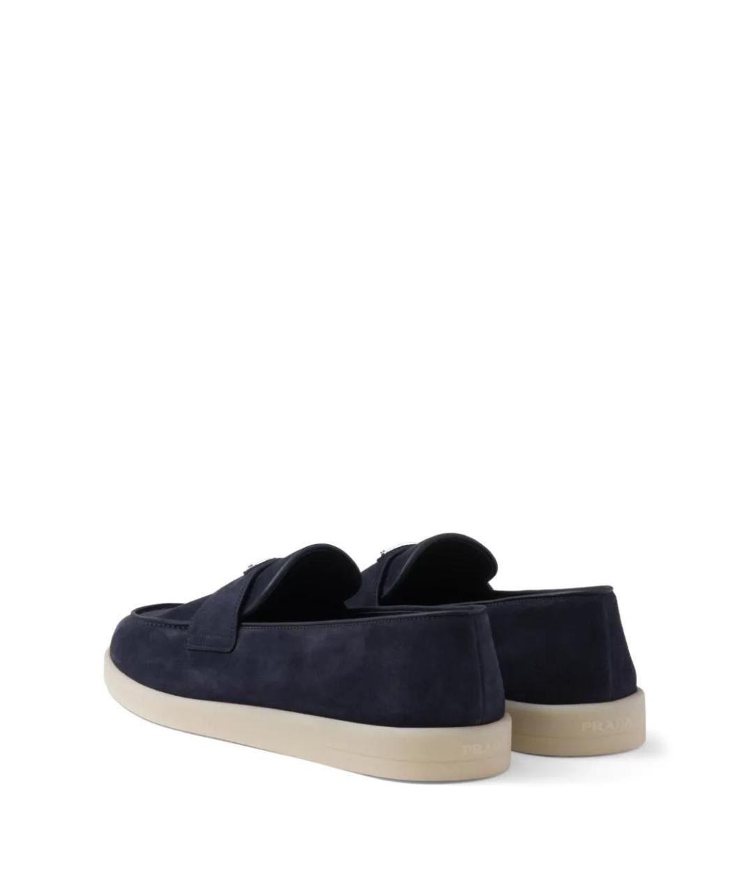PRADA Темно-синие замшевые лоферы, фото 4