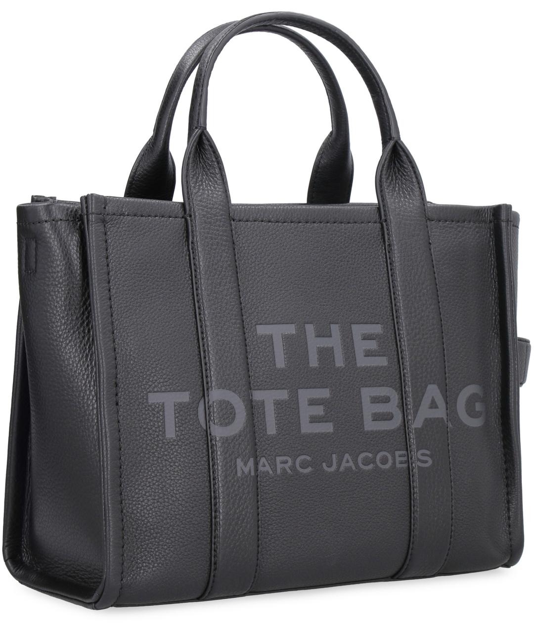 MARC JACOBS Черная кожаная сумка тоут, фото 3