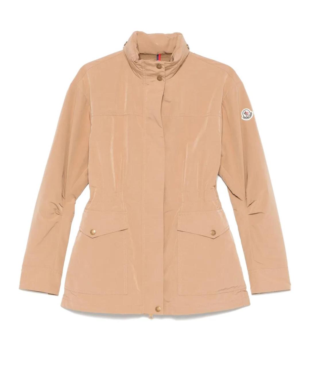 MONCLER Бежевая полиэстеровая куртка, фото 1