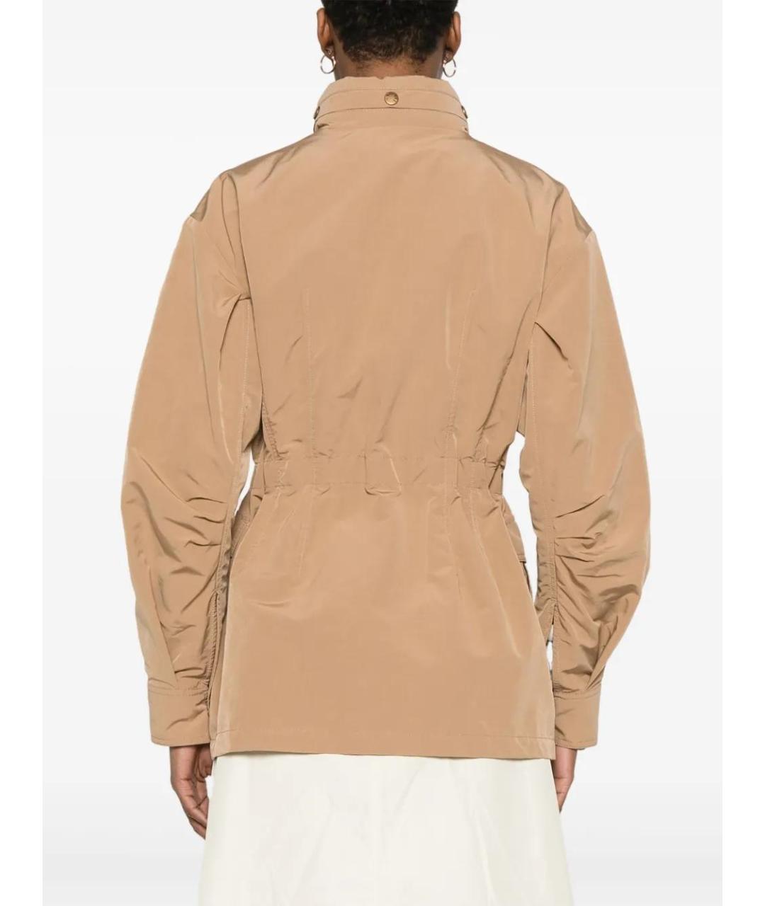 MONCLER Бежевая полиэстеровая куртка, фото 4