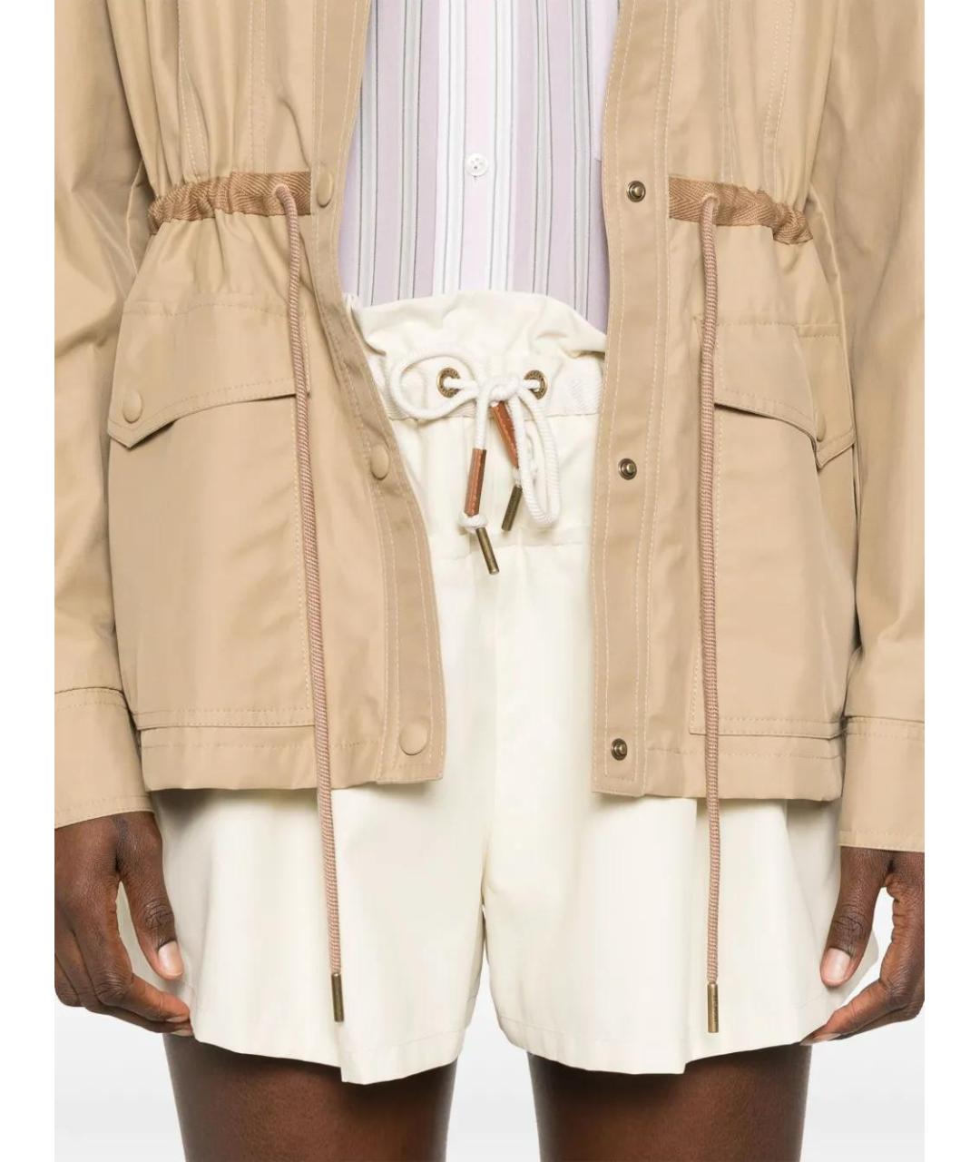 MONCLER Бежевые хлопковые шорты, фото 5