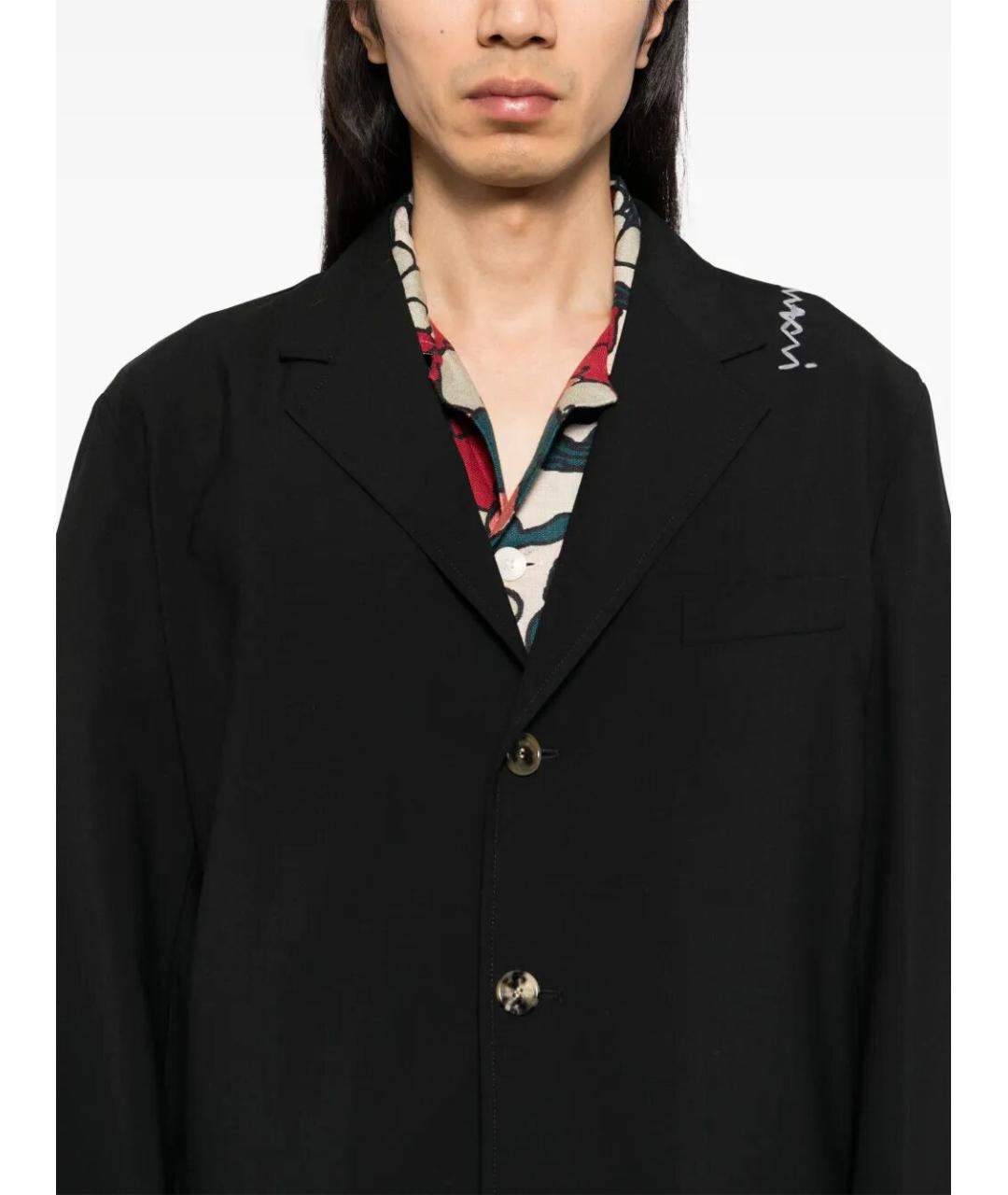 MARNI Черный полиэстеровый пиджак, фото 4