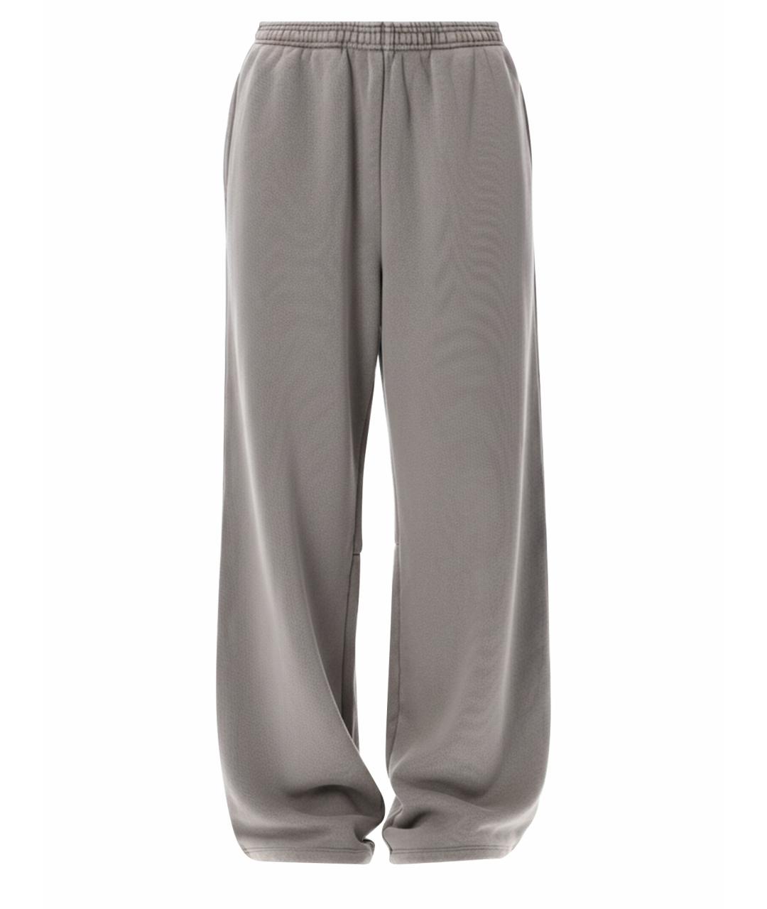 ALEXANDER WANG Серые хлопковые прямые брюки, фото 1