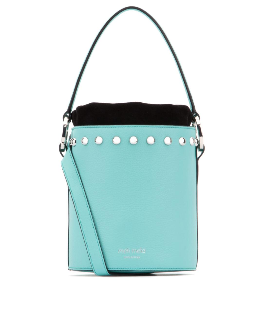 MELI MELO Голубая кожаная сумка с короткими ручками, фото 1