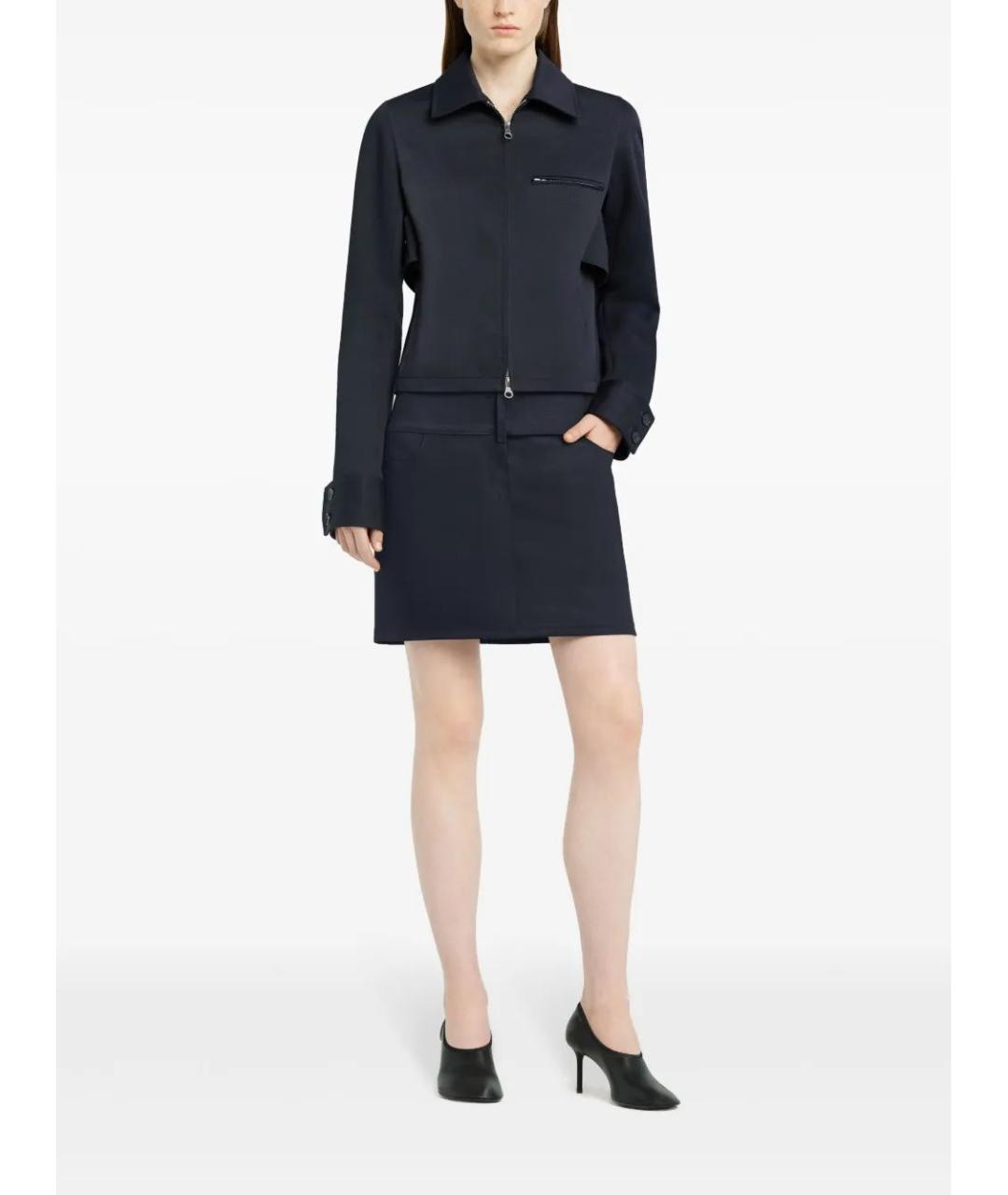 COURREGES Темно-синяя полиэстеровая куртка, фото 3