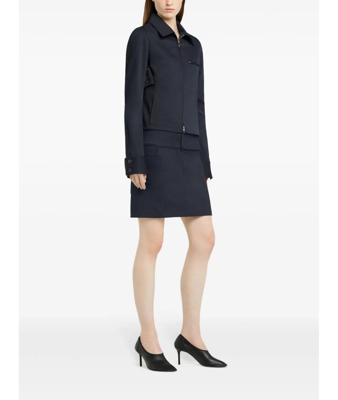 COURREGES Темно-синяя полиэстеровая куртка, фото 2