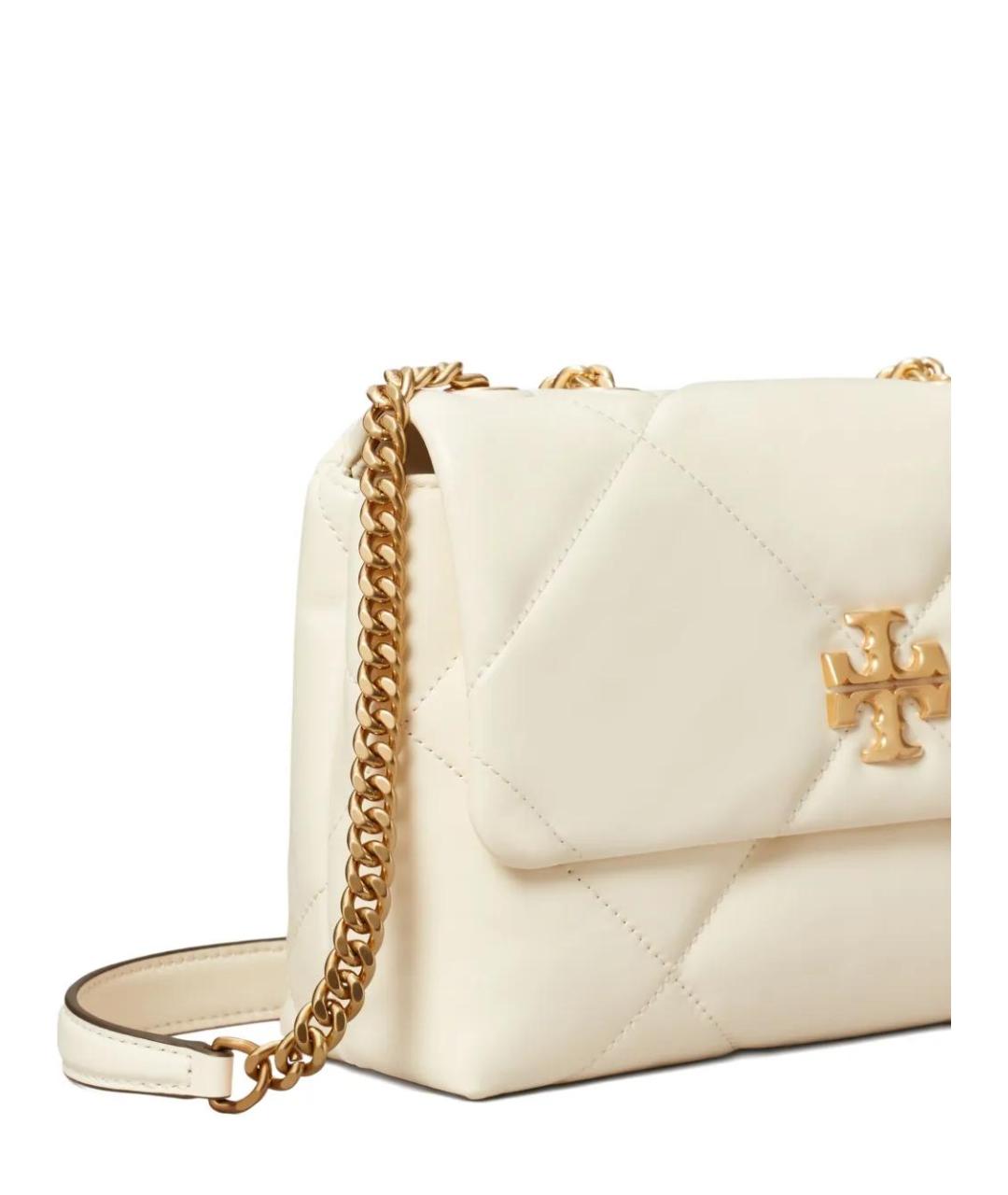 TORY BURCH Белая кожаная сумка через плечо, фото 5