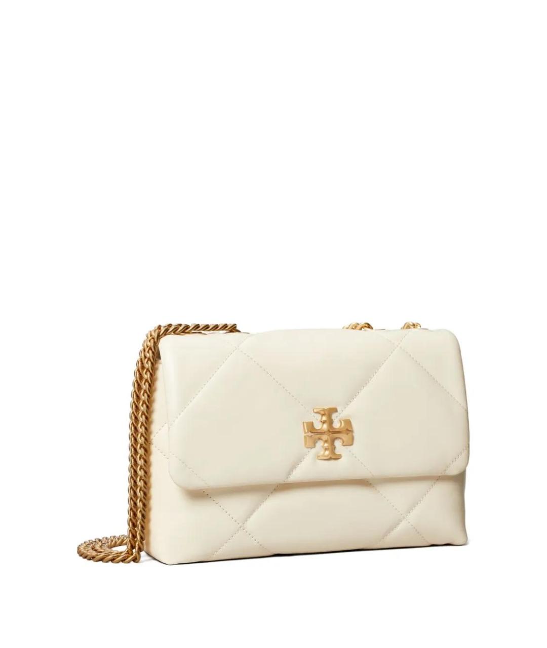 TORY BURCH Белая кожаная сумка через плечо, фото 3