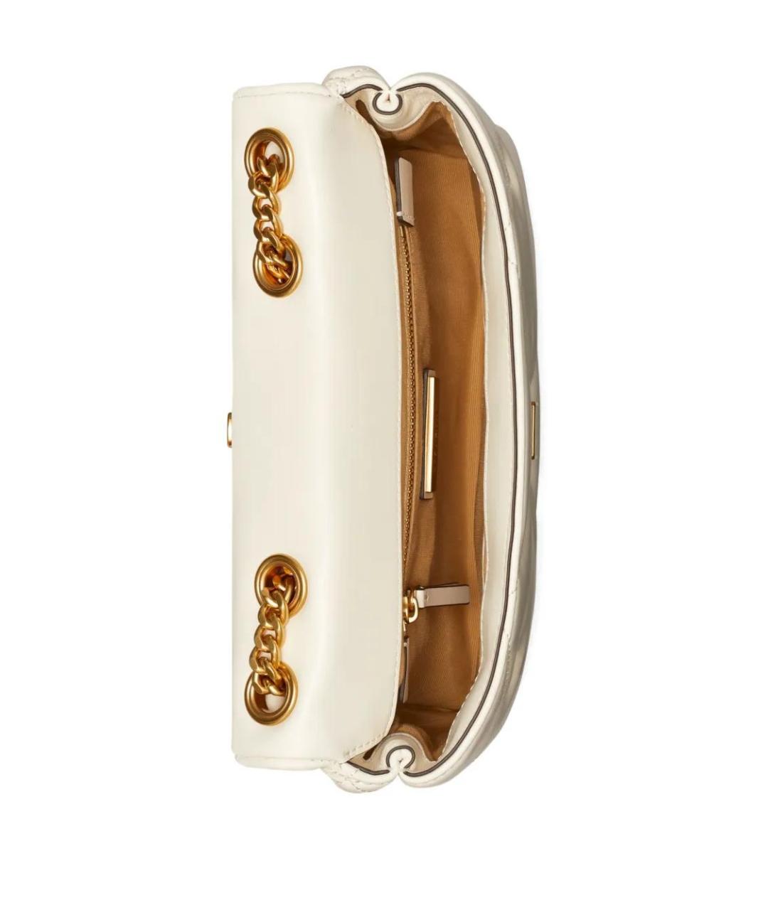 TORY BURCH Белая кожаная сумка через плечо, фото 4