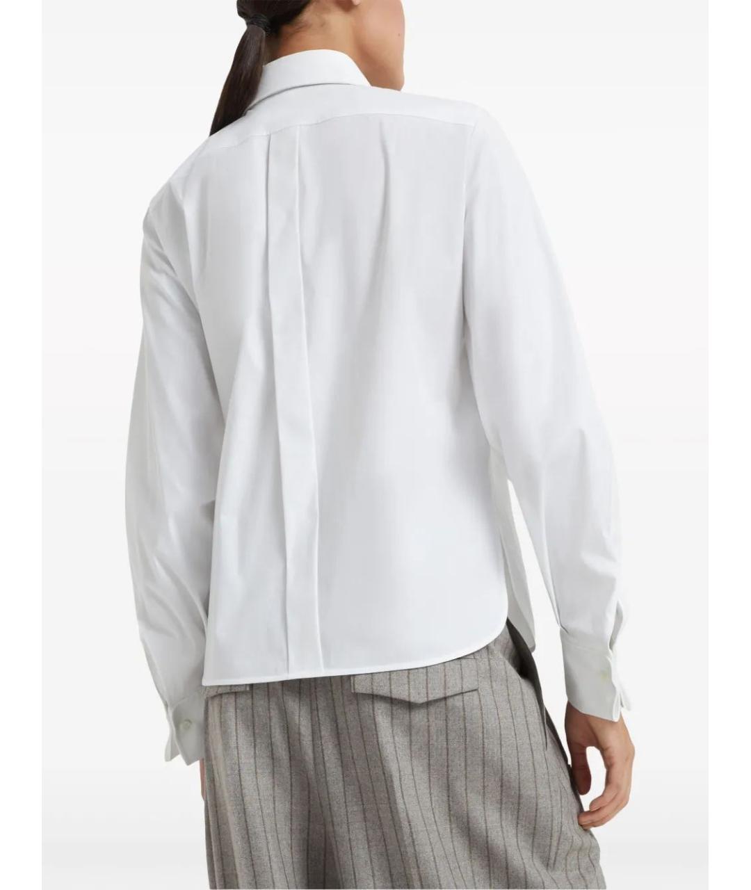 BRUNELLO CUCINELLI Белая хлопковая рубашка, фото 4