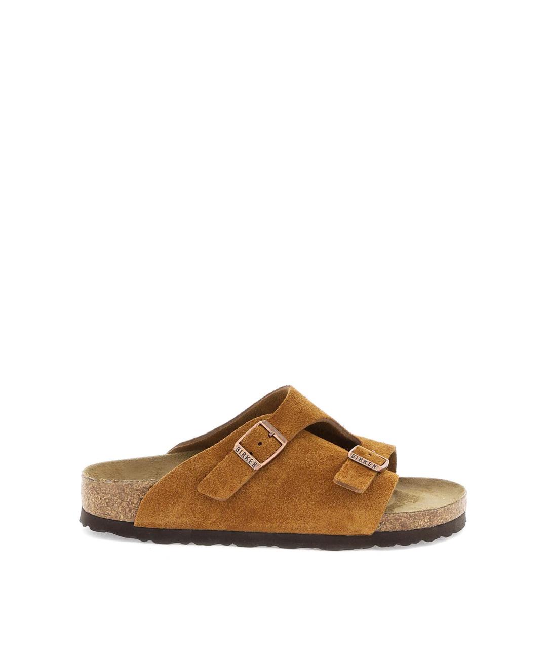 BIRKENSTOCK Коричневые замшевые сандалии, фото 1