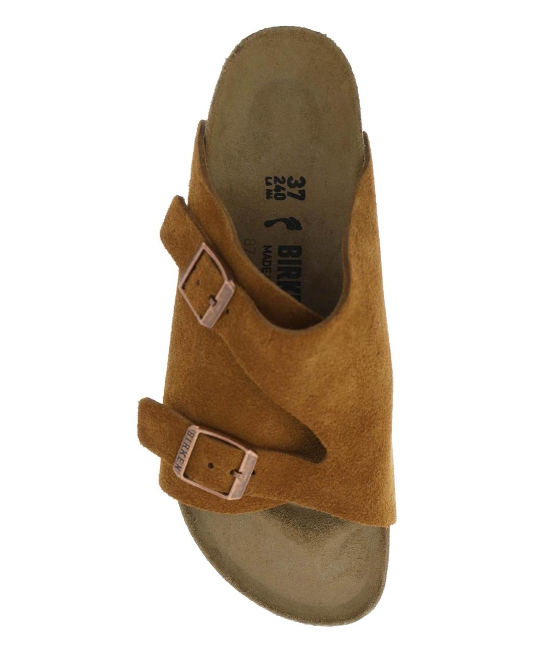 BIRKENSTOCK Коричневые замшевые сандалии, фото 2