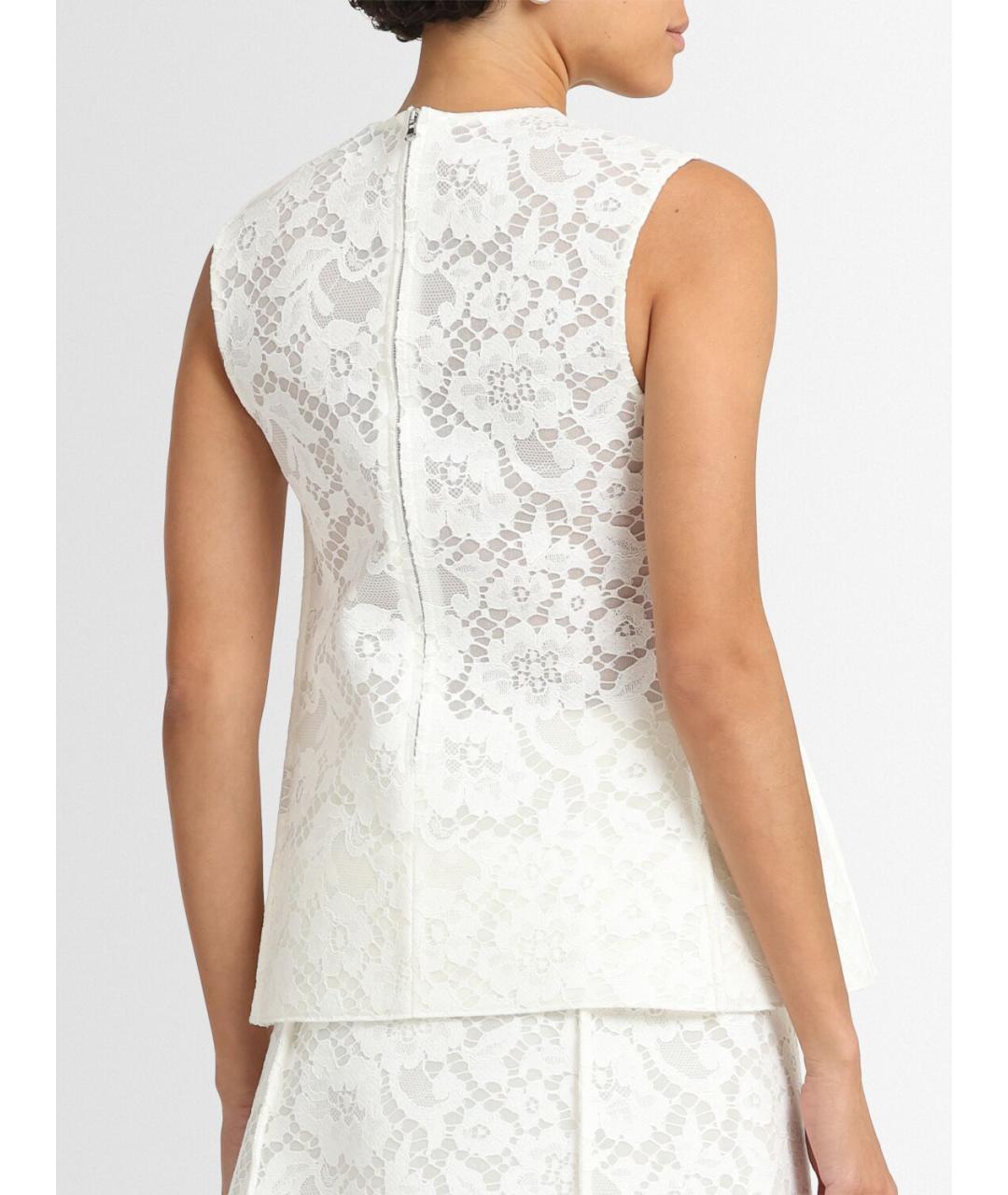 TORY BURCH Белая хлопковая блузы, фото 4